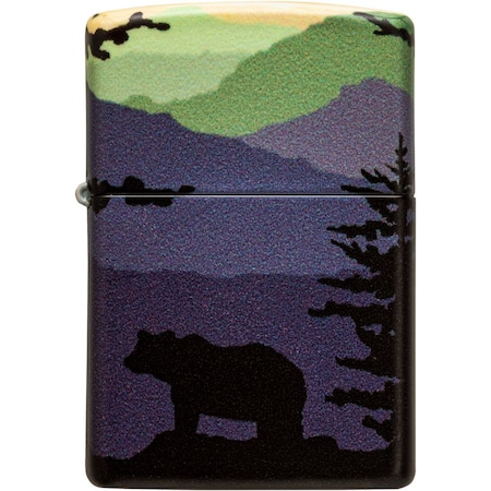 Zippo 2022 Zippo Bear Landscape Design, White Matte,  ZIP-49482